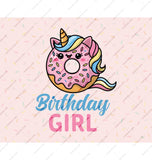 Birthday Girl Unicorn Donut Design Apparel product