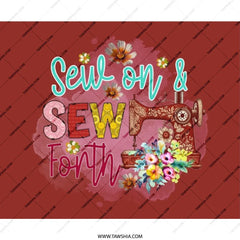 Sewing Mousepad, Sew On and Sew Forth, Antique Sewing Machine Mouse Pad, Quilting Gift, Seamstress Gift, Floral Mousepad, Sewing Lover Gift - Tawshia