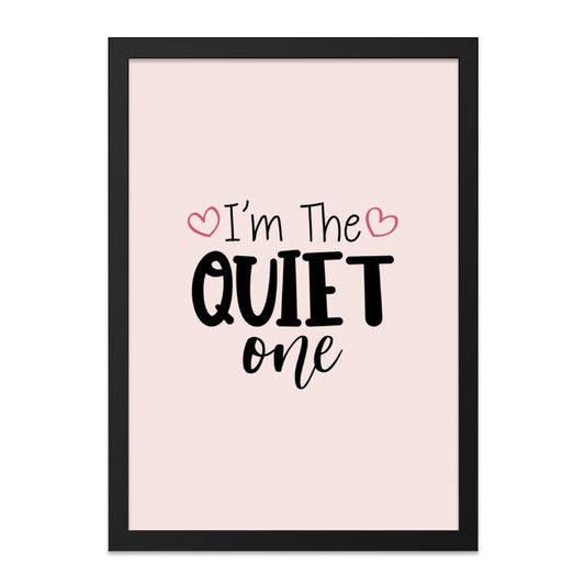 Quiet One Wall Art, Introvert Decor, Funny Saying Print, Minimalist Wall Decor, Pink Wall Art, Home Decor - Tawshia
