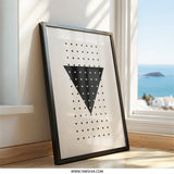 Modern Geometric Art, Triangle Wall Art, Minimalist Print, Black and White Wall Decor, Abstract Art Print, Contemporary Art - Tawshia