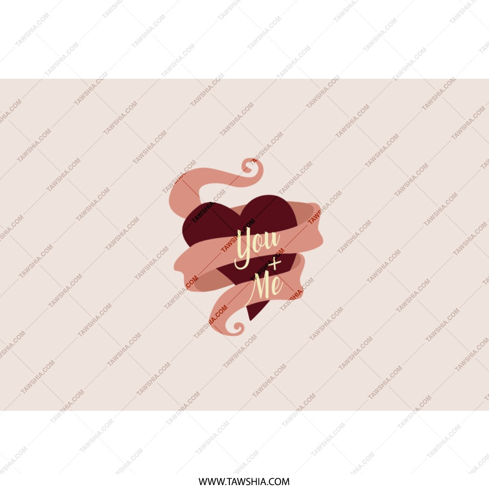 You and Me Heart Tumbler, Romantic Gift, Anniversary Present, Cute Tumbler, Valentine's Day, Relationship Tumbler, Love You Tumbler - Tawshia