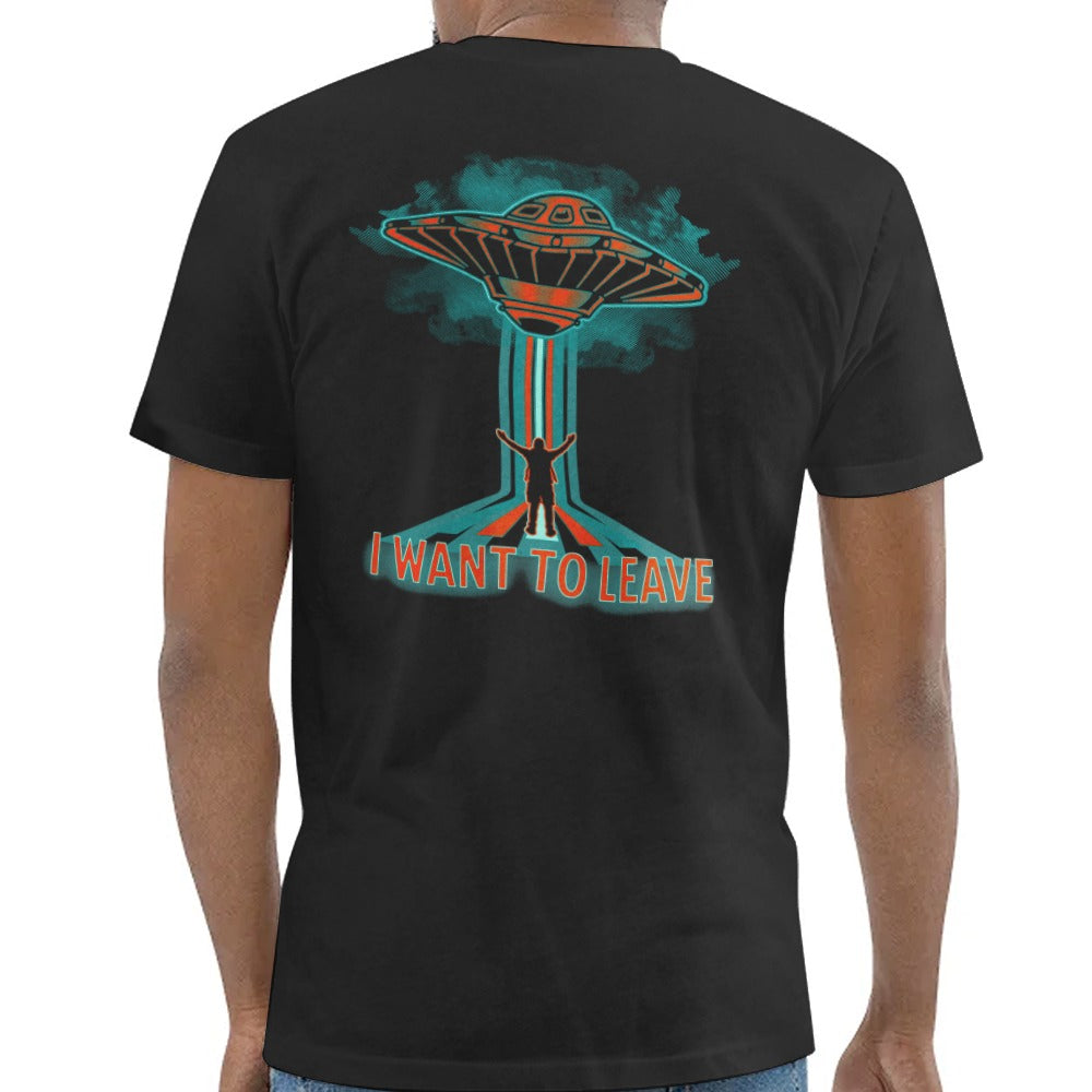I Want to Leave UFO Graphic Men's T-Shirt Product Type