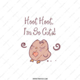 Cute Owl Pocket Mirror, Hoot Hoot Im So Cute Design, Small Makeup Mirror, Travel Mirror, Portable Mirror, Gift For Her - Tawshia