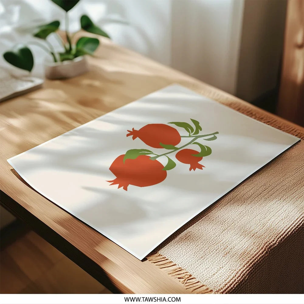 Pomegranate Photographic Print, Fruit Art, Kitchen Decor, Minimalist Art, Botanical Print, Modern Wall Art, Home Decor, Housewarming Gift - Tawshia