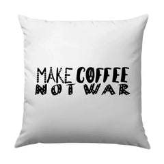 Make Coffee Not War Pillow, Slogan Pillow, Coffee Lover, Peace Sign, Inspirational Home Decor, Modern Pillow, Gift Idea - Tawshia