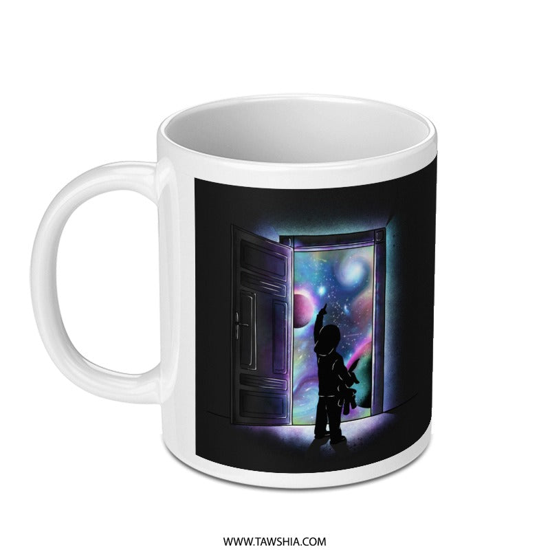 Child Looking Into Universe Scene Mug product type