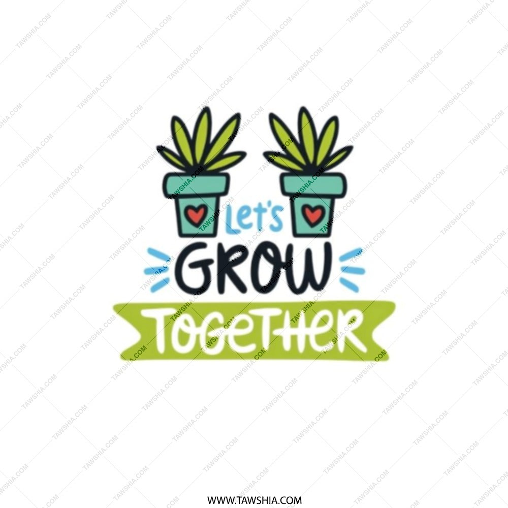 Lets Grow Together Pocket Mirror, Cute Succulents Compact Mirror, Friendship Gift, Inspirational Pocket Mirror, Motivation Present - Tawshia