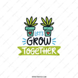 Lets Grow Together Pocket Mirror, Cute Succulents Compact Mirror, Friendship Gift, Inspirational Pocket Mirror, Motivation Present - Tawshia
