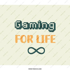 Gaming For Life BackPack, Gamer Gift, Infinite Gaming, Gaming Enthusiast, Video Game Lover, Gift For Gamers, Computer Game Fan - Tawshia