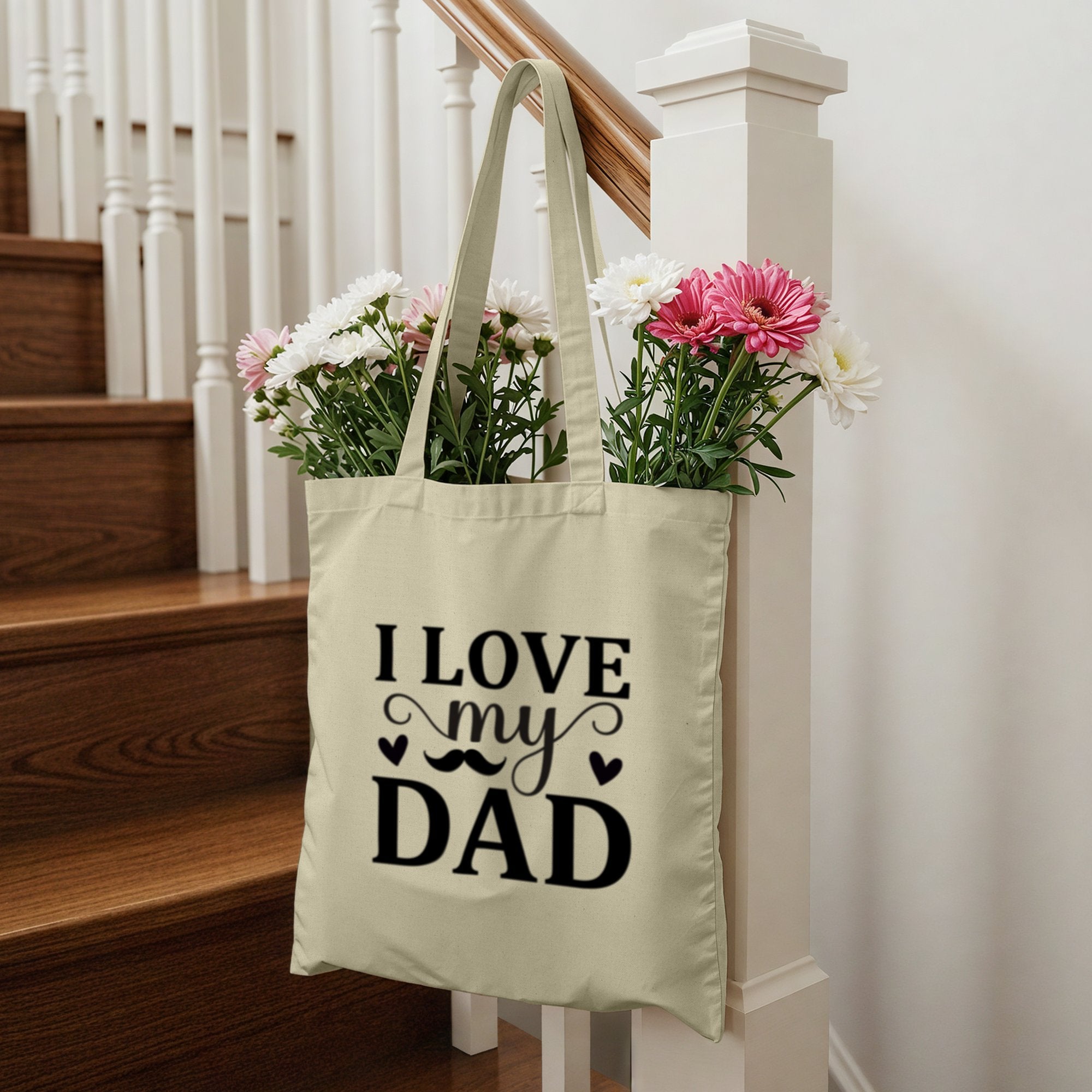 I Love My Dad Reusable Grocery Shopping Bag product