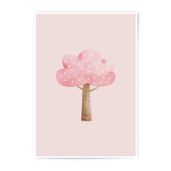 Pink Tree Photographic Prints, Watercolor Tree Art, Nursery Wall Decor, Kids Room Art Prints, Baby Room Prints - Tawshia