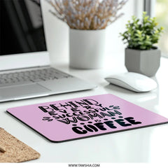 Successful Woman Mouse Pad, Coffee Lover Desk Decor, Funny Office Gift, Inspirational Mousepad, Work From Home Accessories - Tawshia