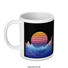Retro Sunset 80s Aesthetic Art Coffee Mug product type