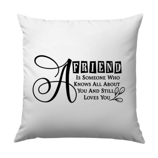 Friend Quote Pillow, Friendship Gift Idea, Best Friend Present, Decorative Throw Pillow, Home Decor, Pillow with Quote, Cozy Pillow - Tawshia