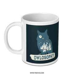 Owl Wisdom Design on a Unique Coffee Mug product