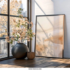 Abstract Landscape Wall Art, Neutral Tones Painting, Modern Art Print, Minimalist Home Decor, Contemporary Wall Decor, Calm Artwork - Tawshia