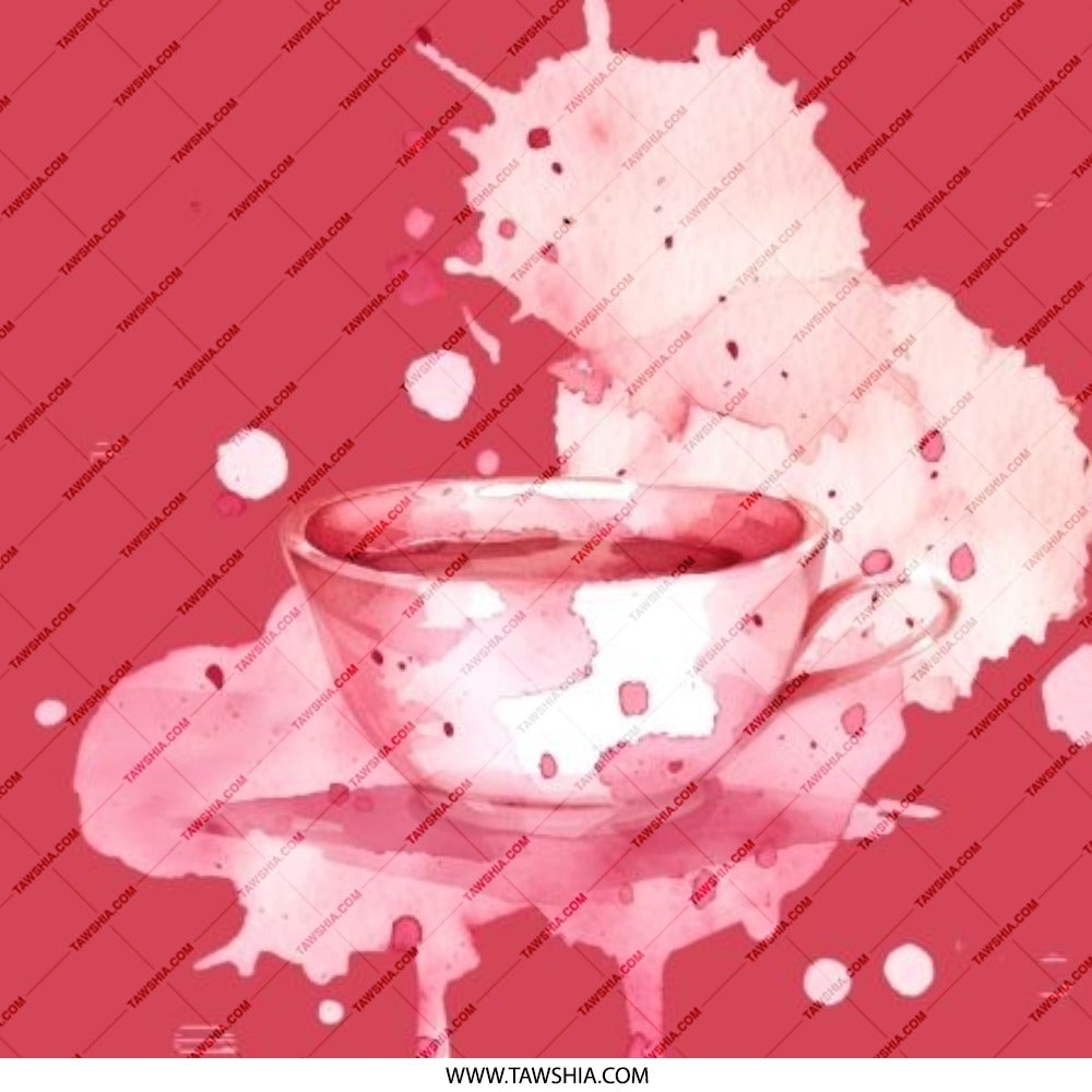 Watercolor Tea Cup Pinback Button, Cute Drink Badge, Unique Tea Lover Gift, Pink Aesthetic Pin, Trendy Accessory, Collectible Button Pin - Tawshia