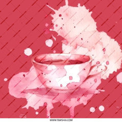 Watercolor Tea Cup Pinback Button, Cute Drink Badge, Unique Tea Lover Gift, Pink Aesthetic Pin, Trendy Accessory, Collectible Button Pin - Tawshia