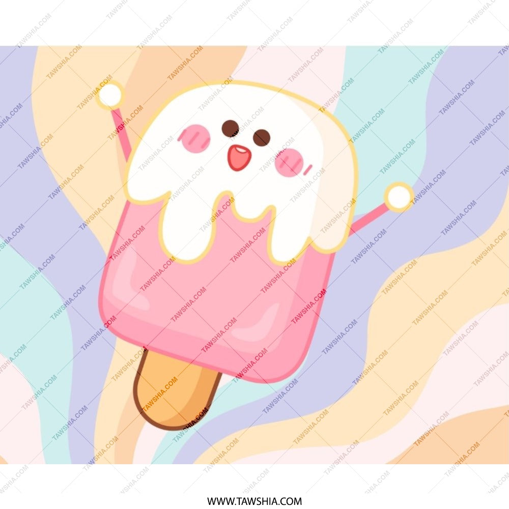 Cute Ice Cream Mouse Pad, Kawaii Mousepad, Pastel Desk Decor, Unique Computer Accessory, Fun Office Gift, Aesthetic Mouse Mat - Tawshia