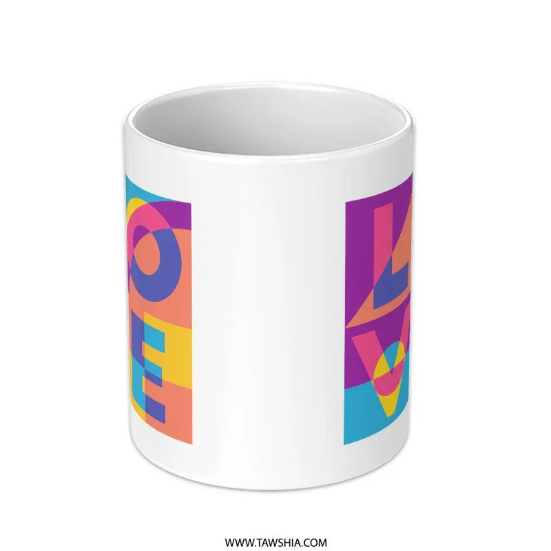 Colorful LOVE Text Art Design Mug product