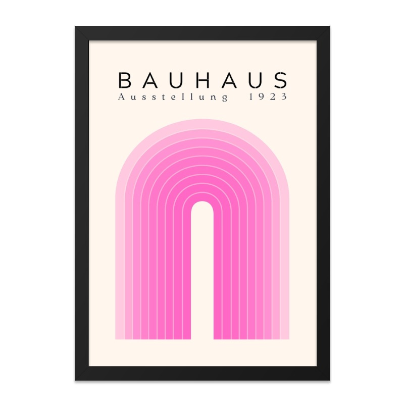 Bauhaus Wall Art, Ausstellung 1923 Print, Pink Arch Poster, Minimalist Decor, Modern Art, Abstract Art Print, Home Decor, Unique Wall Decor - Tawshia