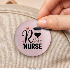 RN Nurse Pinback Button, Nurse Badge Button, Registered Nurse Button, Nurse Appreciation Gift, Medical Professional Pin, Healthcare Worker - Tawshia