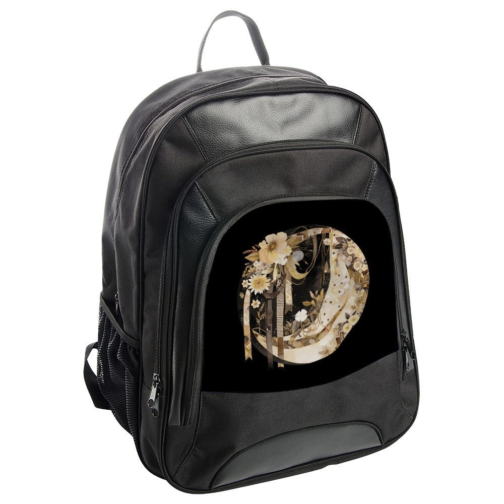 Floral Moon Backpack, Crescent Moon Art, Celestial Backpack, Boho Chic Backpack, Trendy Backpack, Elegant Backpack - Tawshia