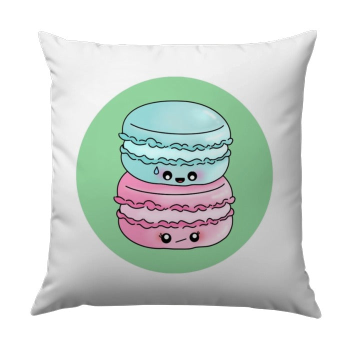 Macaron Stack Pillow, Cute Food Pillow, Kawaii Pillow, Dessert Pillow, Pastel Color Pillow, Stacked Macarons Throw Pillow, Home Decor - Tawshia