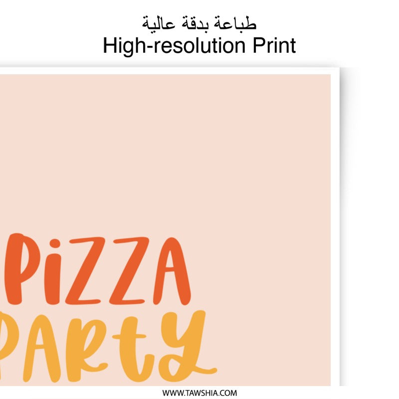 Pizza Party Photographic Prints, Foodie Art, Kitchen Decor, Fun Prints, Wall Art, Gift Idea, Quirky Print, Unique Wall Decor - Tawshia