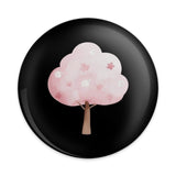 Pink Blossom Tree Pinback Button, Floral Tree Button Badge, Spring Tree Design, Aesthetic Tree Pin, Sakura Tree Badge, Cute Tree Pin - Tawshia