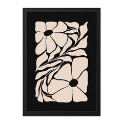 Floral Wall Art, Abstract Flower Print, Beige Flowers Wall Decor, Modern Floral Art, Botanical Wall Art, Minimalist Art Print - Tawshia
