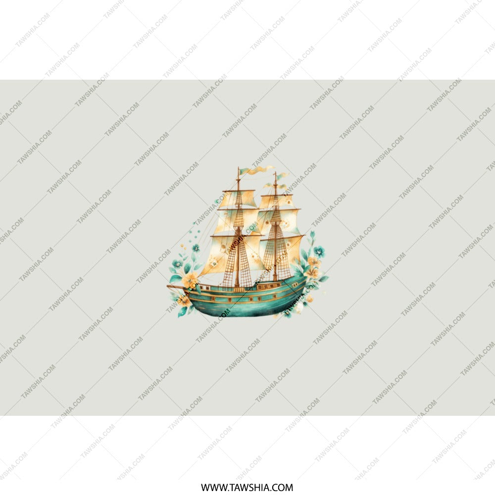 Sailing Ship Tumbler, Nautical Vessel Gift, Floral Pirate Ship Tumbler, Ocean Lover Present, Water Bottle, Travel Mug, Unique Present - Tawshia