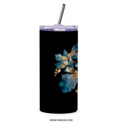Floral Africa Map Tumbler, Travel Tumbler, Elegant Tumbler, Trendy Tumbler, Gift Idea, Stylish Drinkware, Unique Design Tumbler - Tawshia