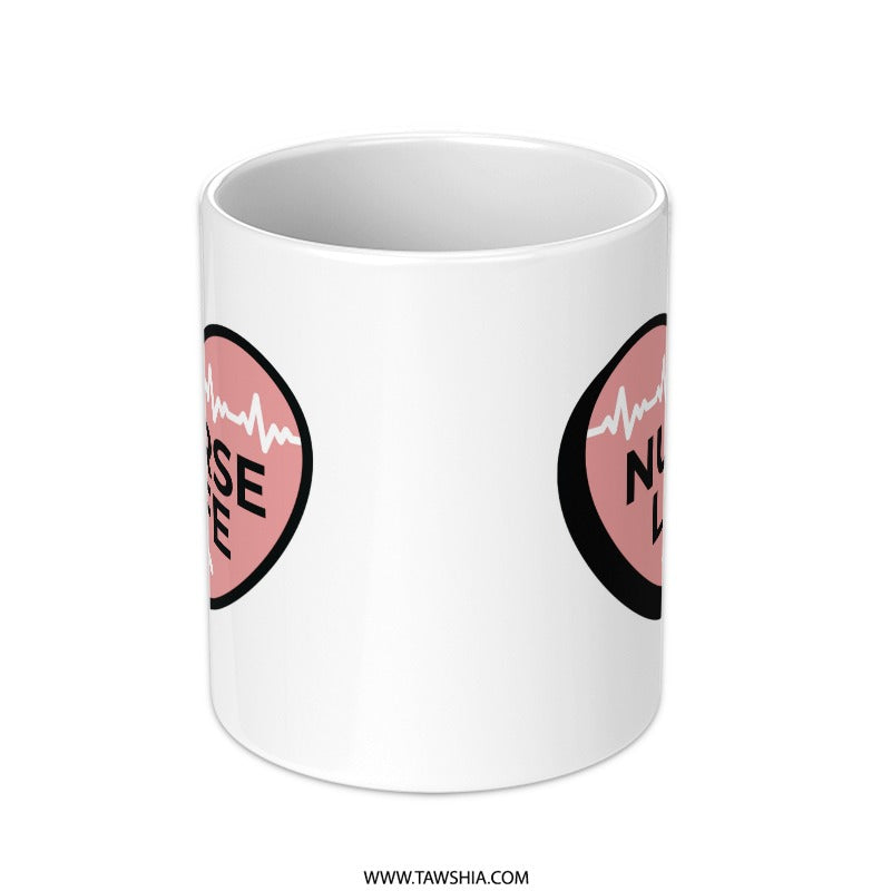 Nurse Love Heartbeat Design Coffee Mug product type