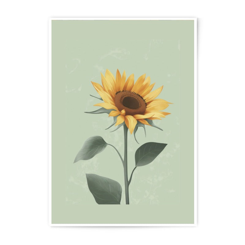 Sunflower Photographic Print, Floral Wall Art, Botanical Print, Kitchen Decor, Summer Art Print, Flower Photography, Home Decor Art - Tawshia