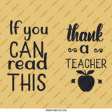 Thank You Teacher Pinback Button, Appreciation Gift, Educator Badge, If You Can Read This, Teacher Button, Gift for Teacher, Back to School - Tawshia