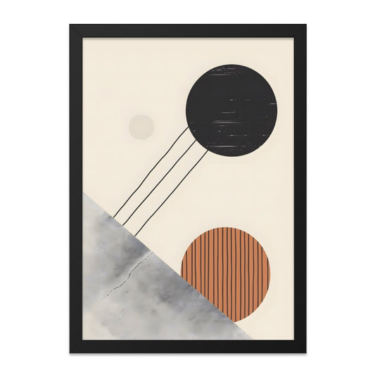 Abstract Geometric Wall Art, Modern Minimalist Print, Circle and Line Art, Contemporary Home Decor, Unique Wall Decor - Tawshia