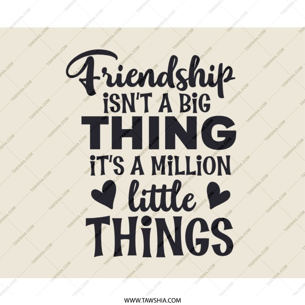 Friendship Mouse Pad, Little Things Quote, Motivational Mousepad, Home Office Decor, Gift Idea, Unique Mouse Pad - Tawshia