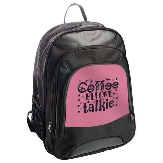 Coffee Before Talkie Backpack, Novelty Backpack, Trendy Backpack, Coffee Lover Gift, Backpack For Her, Gift for Him, Statement Backpack - Tawshia