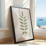 Minimalist Fern Wall Art, Abstract Botanical Print, Modern Leaf Art, Boho Home Decor, Nature Inspired Wall Decor - Tawshia