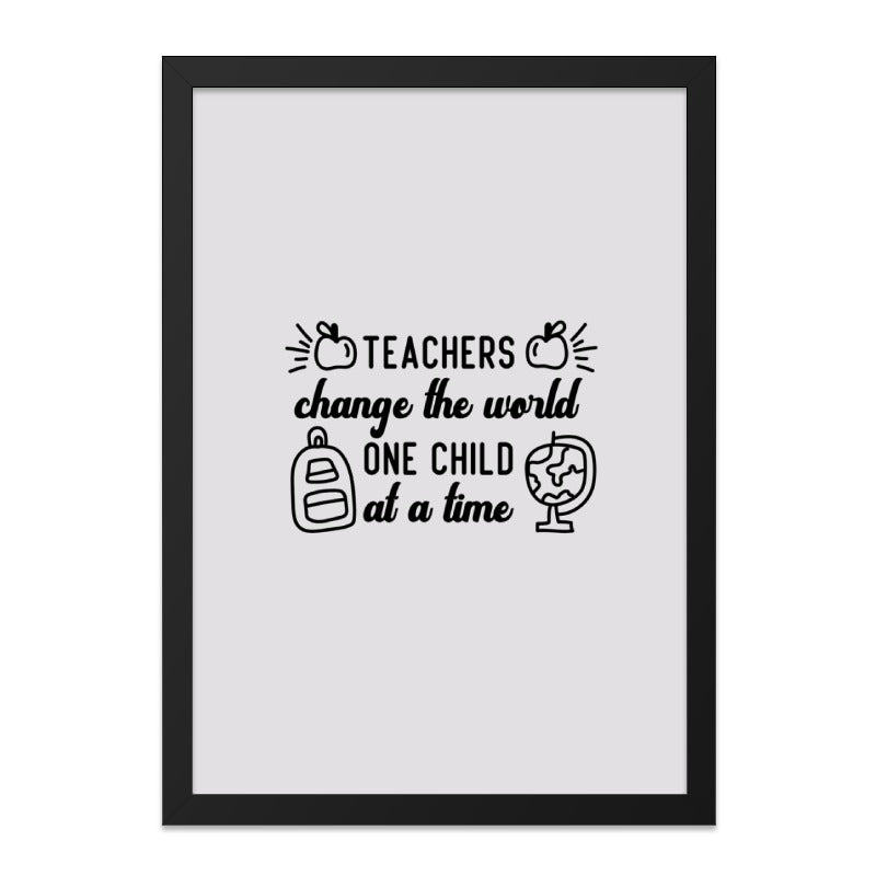 Teacher Appreciation Wall Art, Inspirational Teacher Quote, Teachers Change the World, Classroom Decor, Thank You Teacher Gift - Tawshia