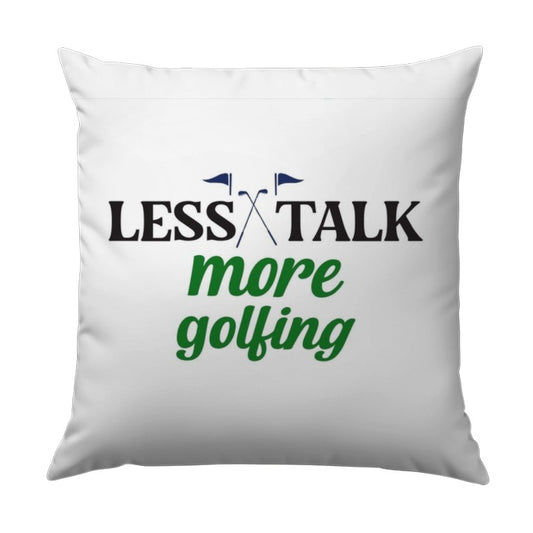 Golf Pillow, Less Talk More Golfing, Golfing Lover Gift, Golf Sports, Home Decor Pillow, Golf Pattern - Tawshia