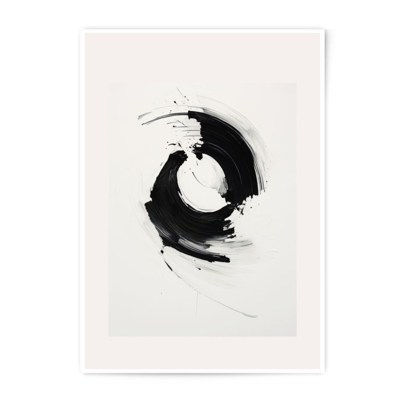 Abstract Art Photographic Print, Black and White Circle Art, Modern Wall Decor, Minimalist Home Art, Contemporary Artwork - Tawshia