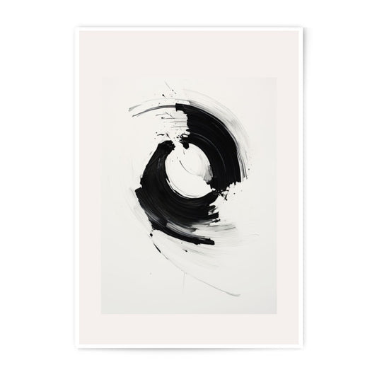 Abstract Art Photographic Print, Black and White Circle Art, Modern Wall Decor, Minimalist Home Art, Contemporary Artwork - Tawshia