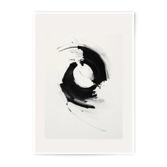 Abstract Art Photographic Print, Black and White Circle Art, Modern Wall Decor, Minimalist Home Art, Contemporary Artwork - Tawshia