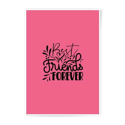 Best Friends Forever Photographic Prints, Friendship Wall Art, Pink Room Decor, Quote Prints, Gift for Friend, Decorative Print - Tawshia