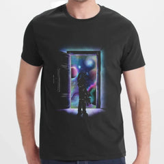 Galactic Doorway with Silhouette Graphic Shirt product