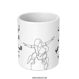 Arabic Calligraphy Mug, Father's Day Gift, Gift for Dad, Arabic Text Coffee Mug, Unique Islamic Art, Personalized Arabic Gift Mug - Tawshia