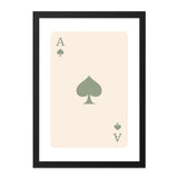 Ace of Spades Wall Art, Minimalist Print, Playing Card Decor, Modern Card Art, Gameroom Wall Decor, Ace Art Print, Casino Art - Tawshia