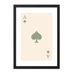 Ace of Spades Wall Art, Minimalist Print, Playing Card Decor, Modern Card Art, Gameroom Wall Decor, Ace Art Print, Casino Art - Tawshia